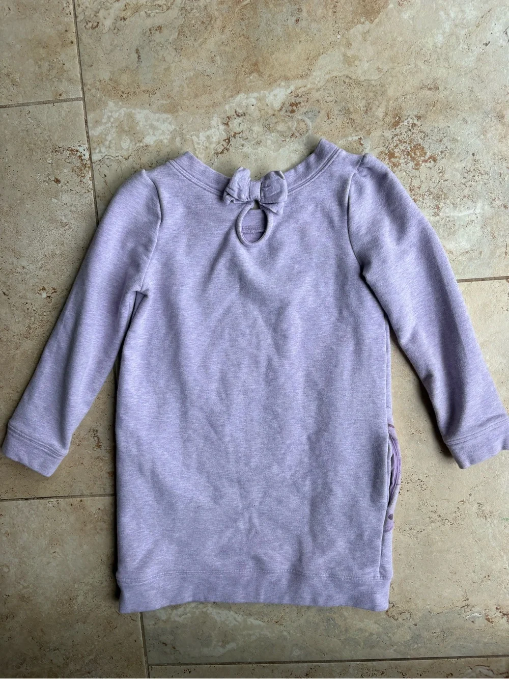 Gymboree Lavender Long-Sleeve Top with Peacock Graphic Size 6